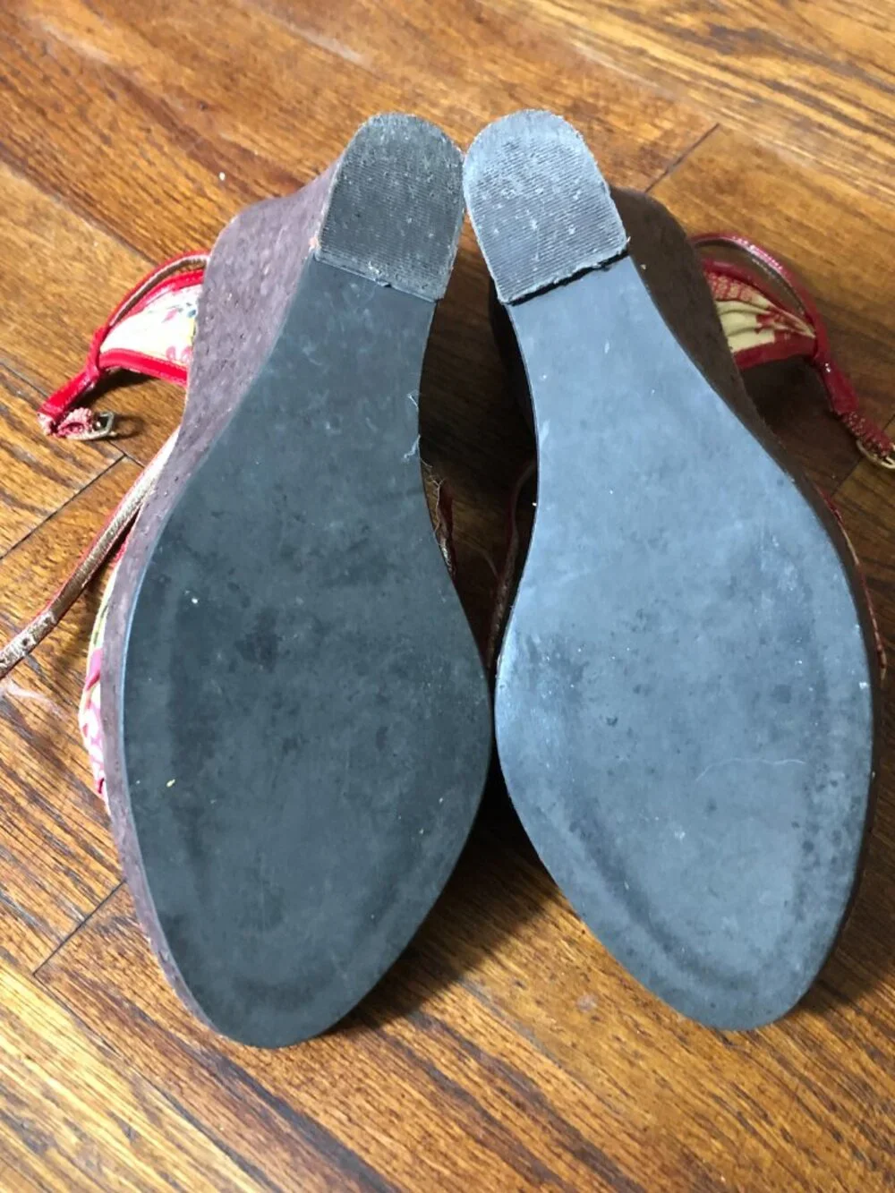 Steve Madden floral heels, Size 6